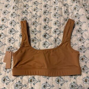 NWT SKIMS Swim Tan Tank Bikini Top